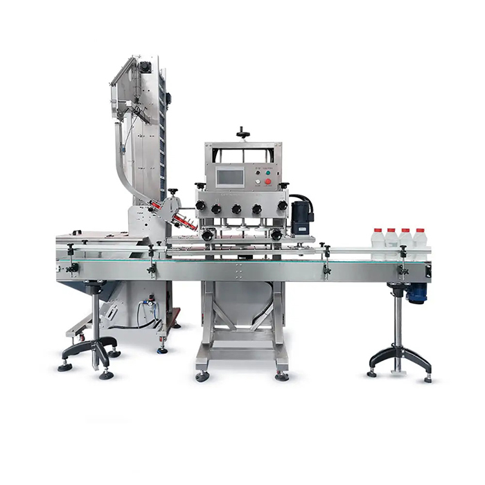 ස්වයංක්‍රීය අධිවේගී ප්ලාස්ටික් ඉස්කුරුප්පු වතුර බෝතල් කැප් යන්ත්‍රය